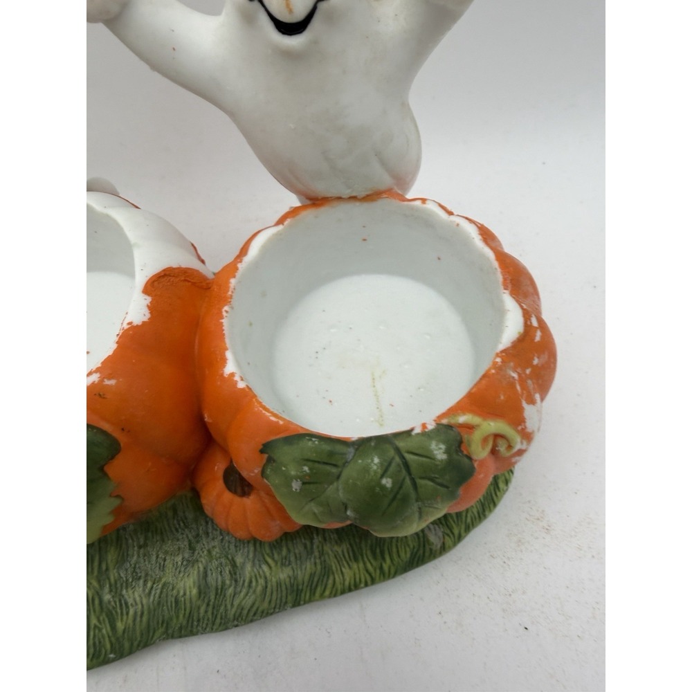 PartyLite Halloween Ghost Pumpkin Trio Tealight Candle Holder Fall Decor - Picture 3 of 10